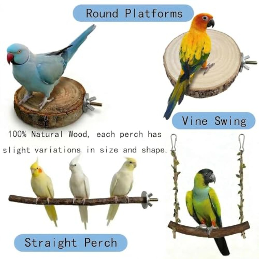 8PCS natural wood bird perches - Health & Wellness Japan 2026 评论和价格